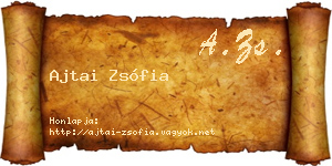 Ajtai Zsófia névjegykártya