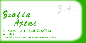 zsofia ajtai business card